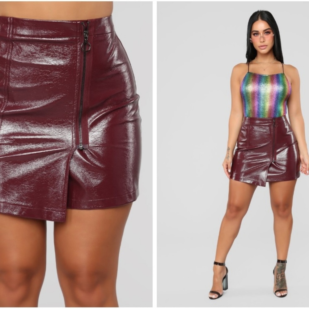 Faux Leather Skirt